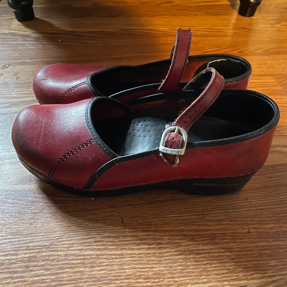 Dansko Dark Red Marcelle Mary Jane Clog size 39